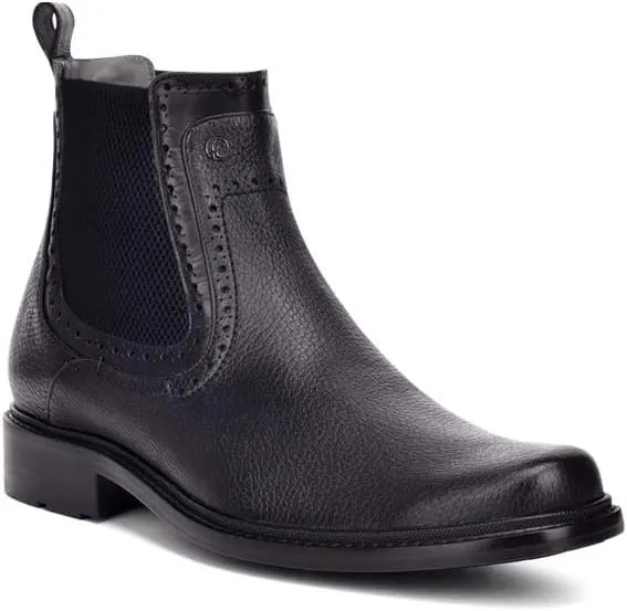 FRANCO CUADRA Men's Boot in Genuine Deer Leather Black