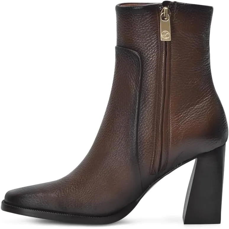 FRANCO CUADRA Women's Bootie in Genuine Deer Leather Brown