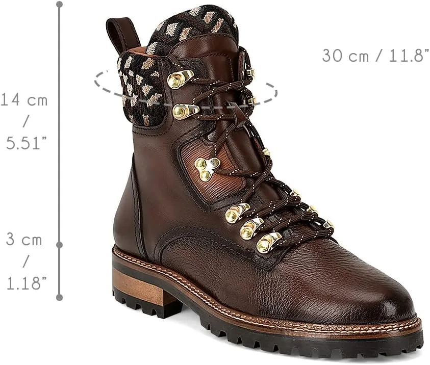FRANCO CUADRA Women's Bootie in Genuine Deer Leather Brown