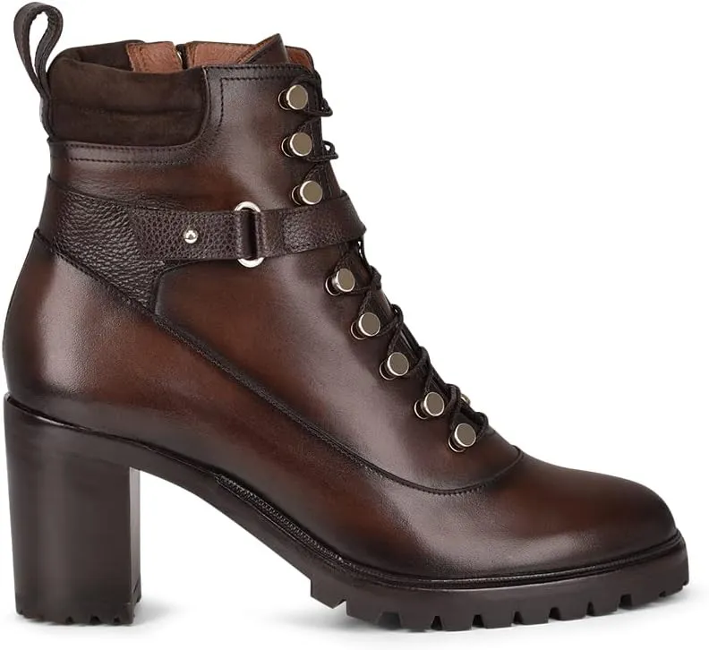 FRANCO CUADRA Women's Bootie in Genuine Leather with Laces