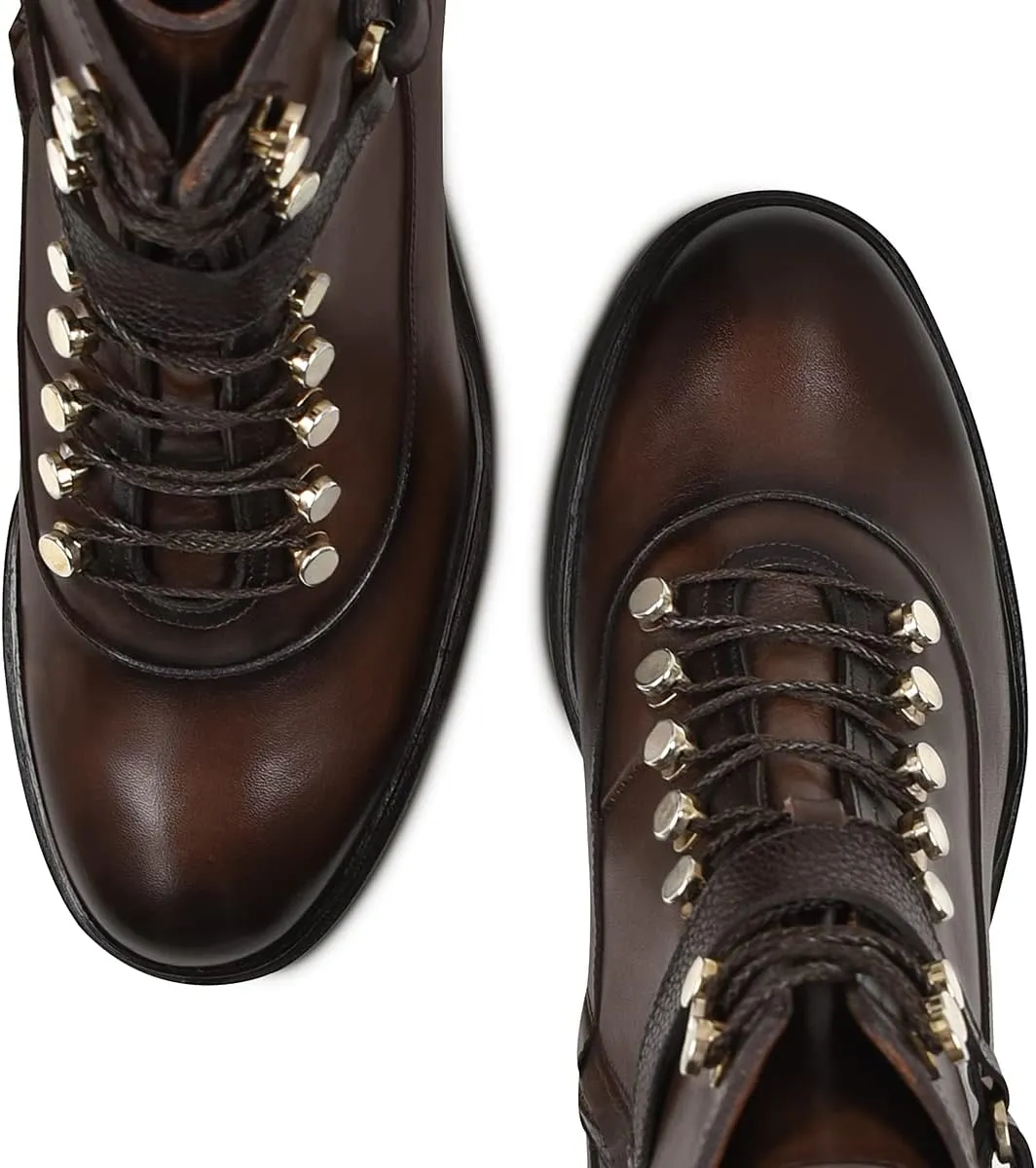 FRANCO CUADRA Women's Bootie in Genuine Leather with Laces