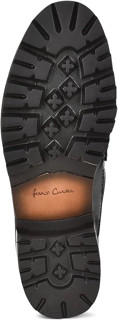 FRANCO CUADRA Women's Slip On Moccasin in Genuine Stingray Leather Black