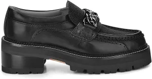 FRANCO CUADRA Women's Slip On Moccasin in Genuine Stingray Leather Black