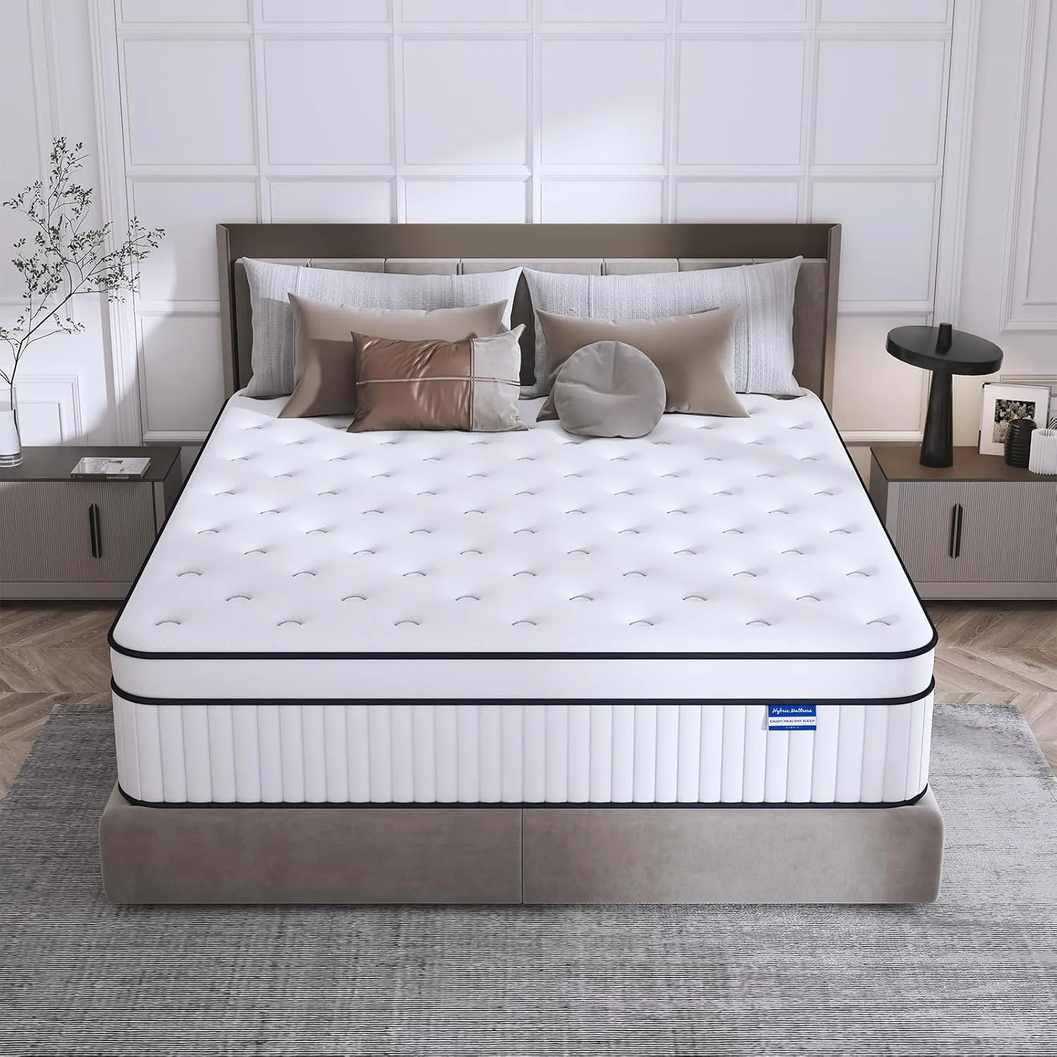 Full Mattress, 10 Inch Full Size Mattress in a Box, Medium Firm with Pocket Spring and Soft Foam, Motion Isolation, Strong Edge Support