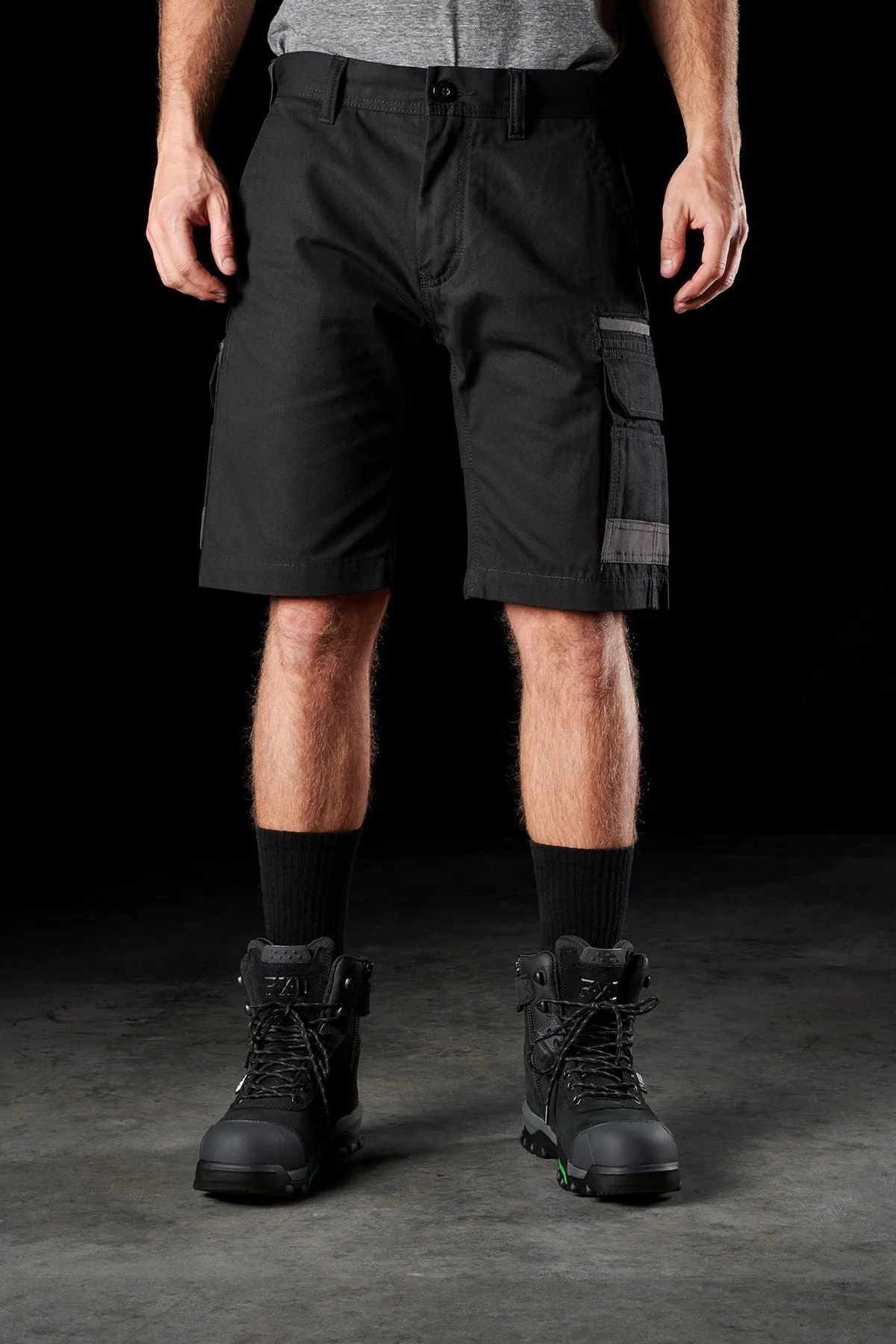 FXD Men's WS-1 Original Cargo Work Shorts - Black