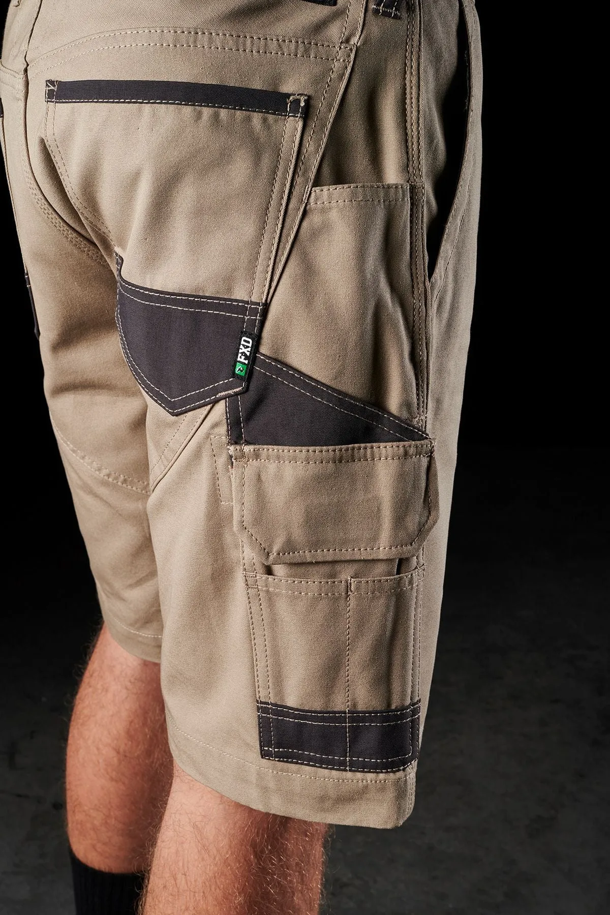 FXD Men's WS-1 Original Cargo Work Shorts - Khaki