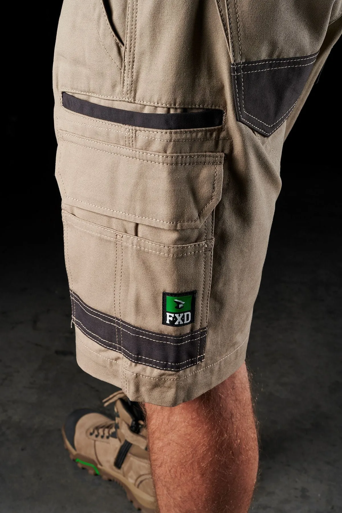 FXD Men's WS-1 Original Cargo Work Shorts - Khaki