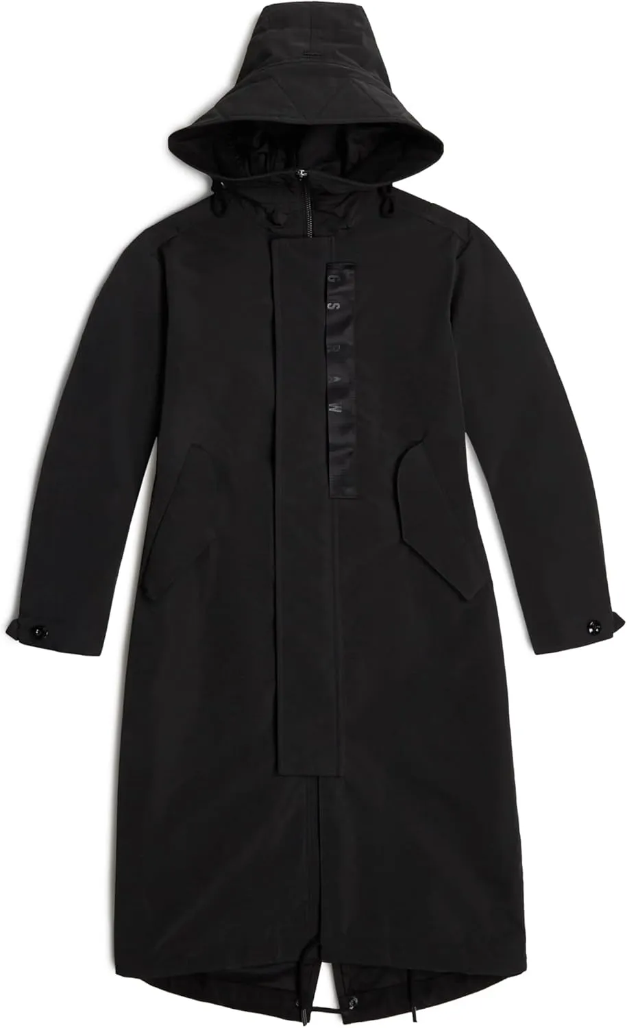 G-Star RAW Long Hooded Parka, Black (dk black D17632-C408-6484), XS, black (dk black D17632-C408-6484), X-Small