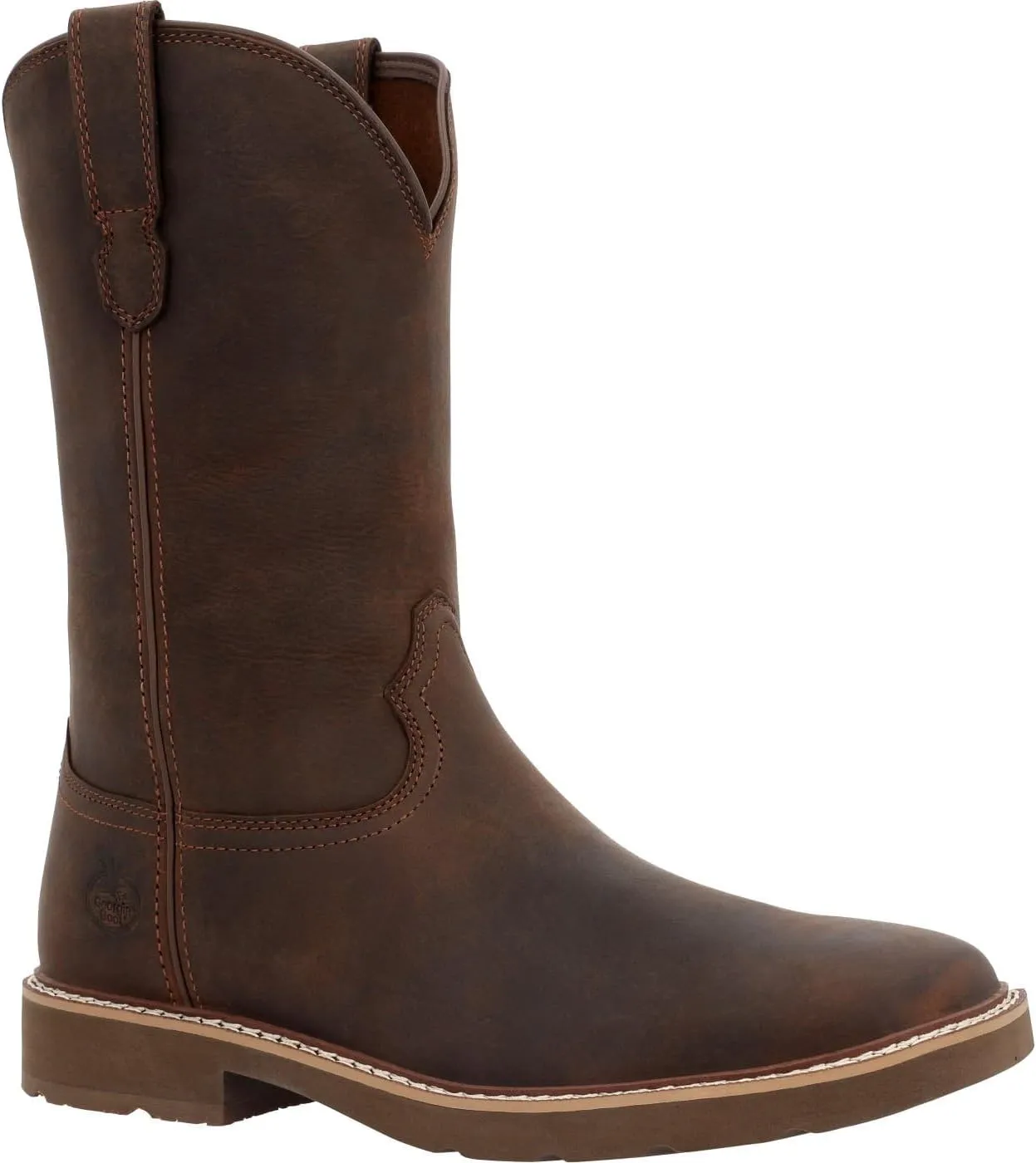 Georgia Boot Core 37 Western 11" Pull On, Brown, Size 12(W)