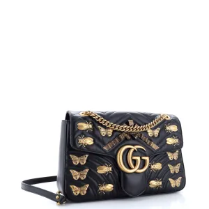 GG Marmont Flap Bag Embellished Matelasse Leather Medium