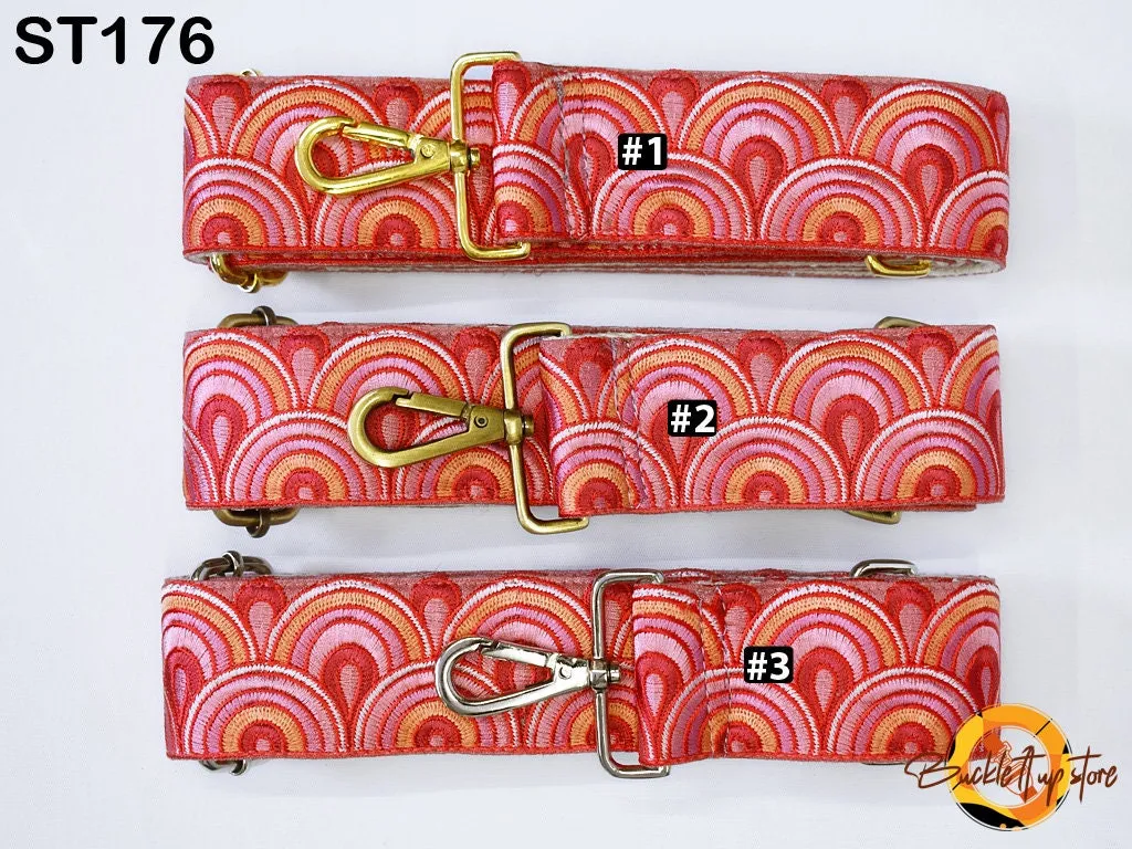Gift for Christmas Crossbody Strap for Purses Replacement Guitar Strap Embroidered Adjustable Handbag Boho Bag Strap Embroidery Camera Strap