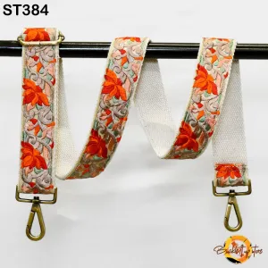 Gift Friend Embroidered Detachable Crossbody Strap for Purses Bags Embroidery Replacement Messenger Strap Boho Tote Handbag Strap Guitar