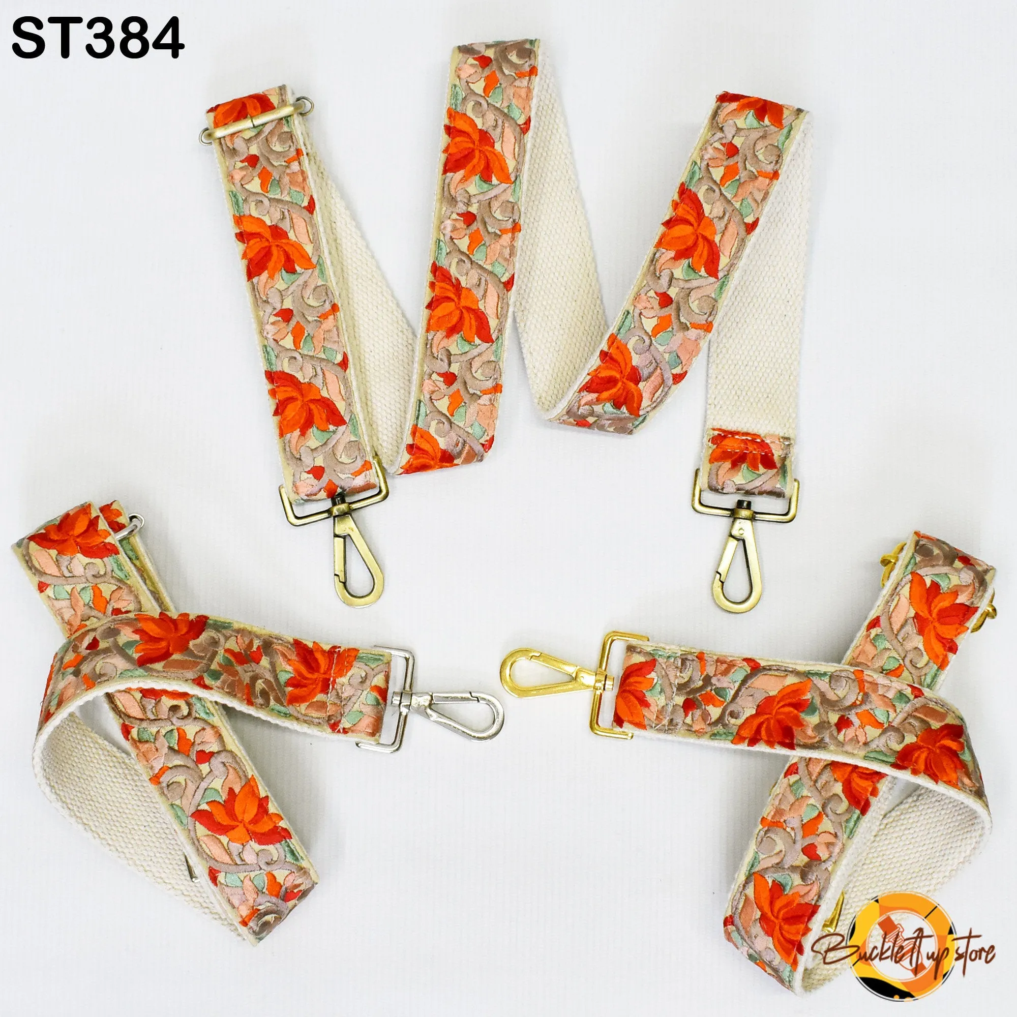 Gift Friend Embroidered Detachable Crossbody Strap for Purses Bags Embroidery Replacement Messenger Strap Boho Tote Handbag Strap Guitar