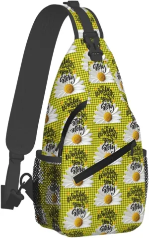 Gnomes Sunflower Chest Bags Crossbody Sling Bag Shoulder Bag Travel Hiking Daypack For Men Women