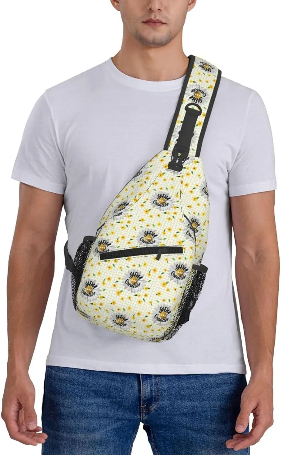 Gnomes Sunflower Chest Bags Crossbody Sling Bag Shoulder Bag Travel Hiking Daypack For Men Women