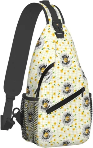Gnomes Sunflower Chest Bags Crossbody Sling Bag Shoulder Bag Travel Hiking Daypack For Men Women