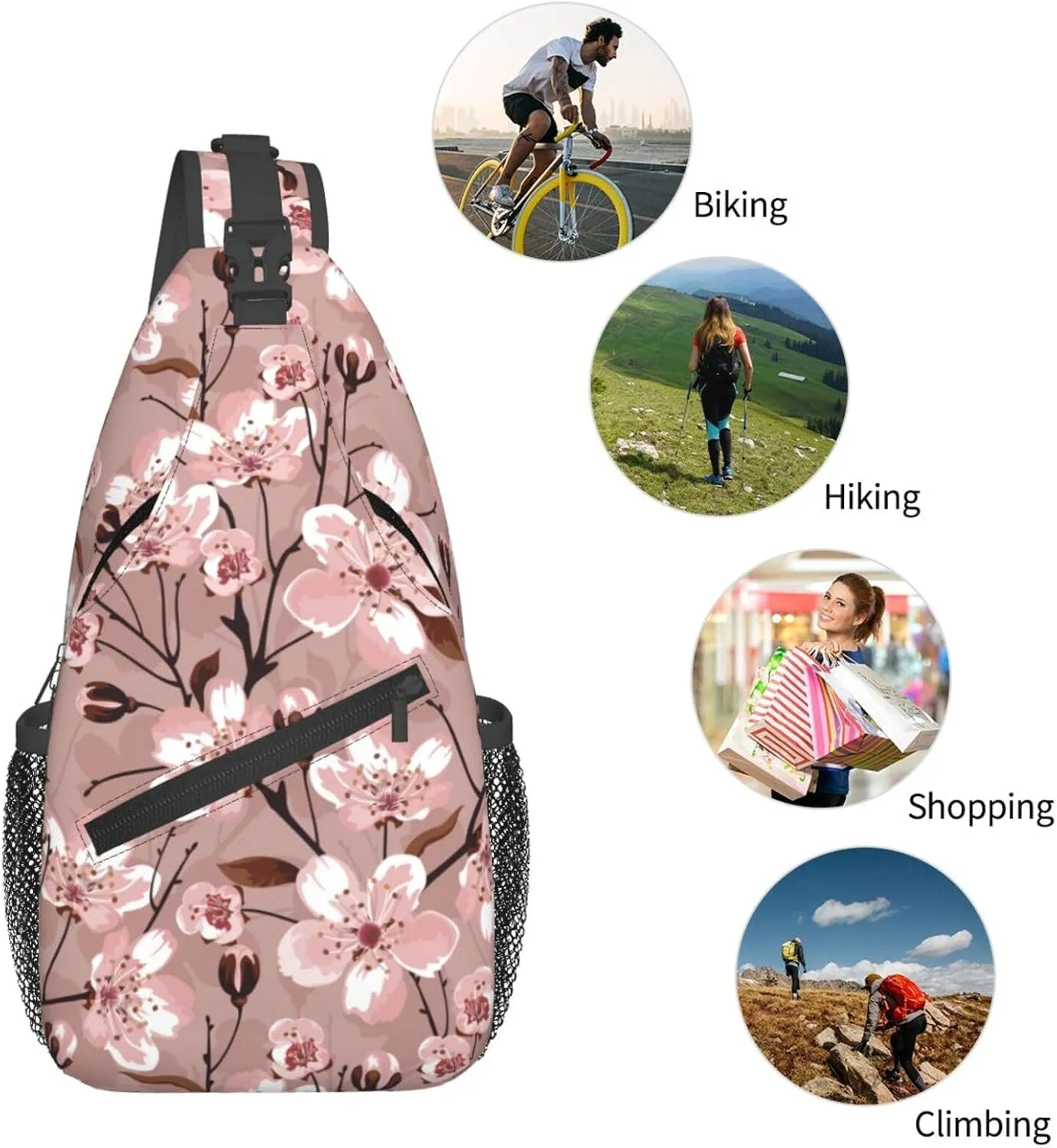 Gnomes Sunflower Chest Bags Crossbody Sling Bag Shoulder Bag Travel Hiking Daypack For Men Women