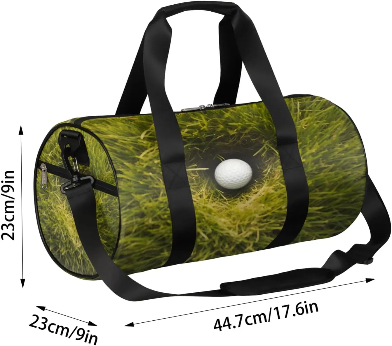 Golf Ball Grass Travel Duffle Bag Gym Bag for Women Men Lightweight Carry on Duffel Bag for Sports Gyms Weekend Getaway