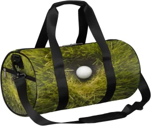 Golf Ball Grass Travel Duffle Bag Gym Bag for Women Men Lightweight Carry on Duffel Bag for Sports Gyms Weekend Getaway