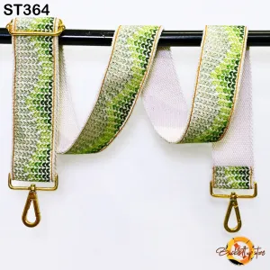 Green Embroidery Replacement Purse Strap Crossbody Strap for Purses Floral Embroidered Bag Strap Boho Guitar Strap Handbag Strap Gift Wife