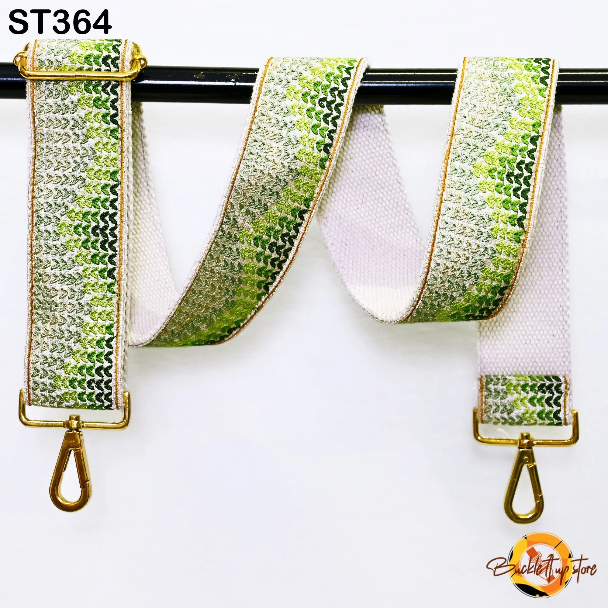 Green Embroidery Replacement Purse Strap Crossbody Strap for Purses Floral Embroidered Bag Strap Boho Guitar Strap Handbag Strap Gift Wife
