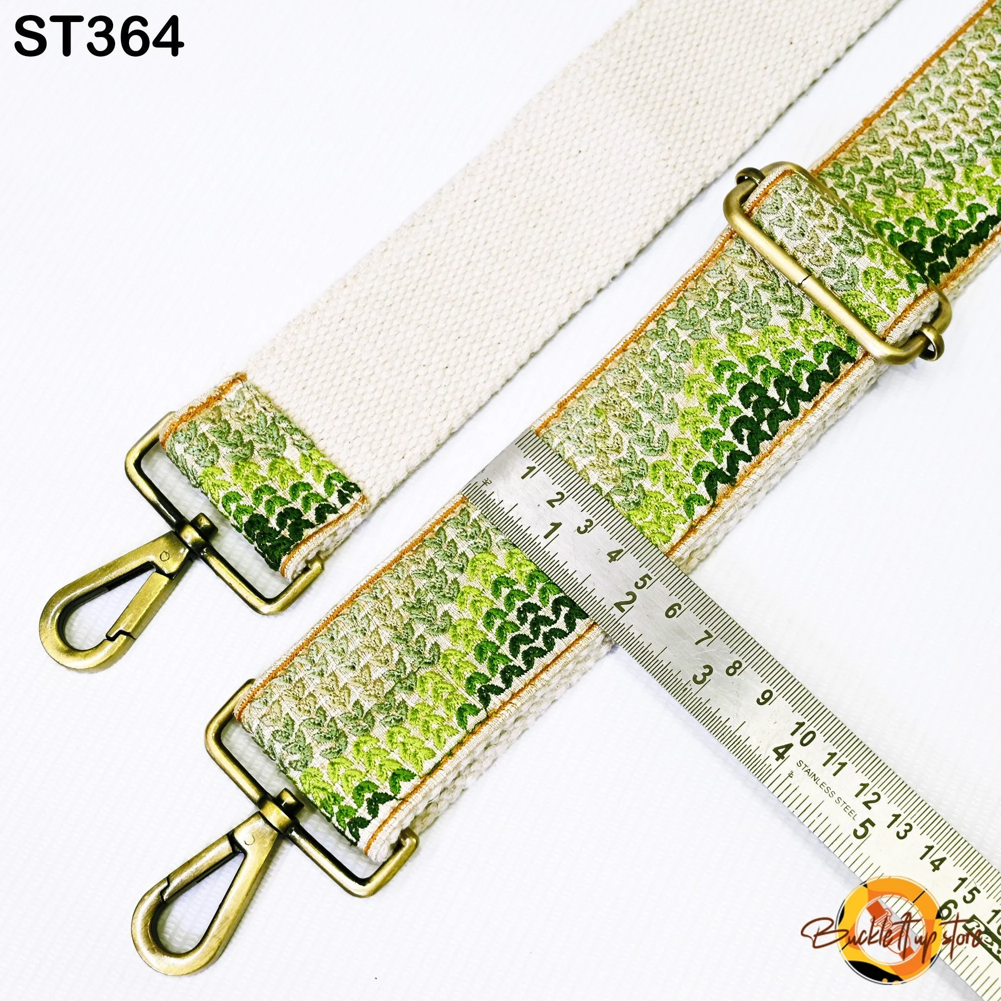 Green Embroidery Replacement Purse Strap Crossbody Strap for Purses Floral Embroidered Bag Strap Boho Guitar Strap Handbag Strap Gift Wife