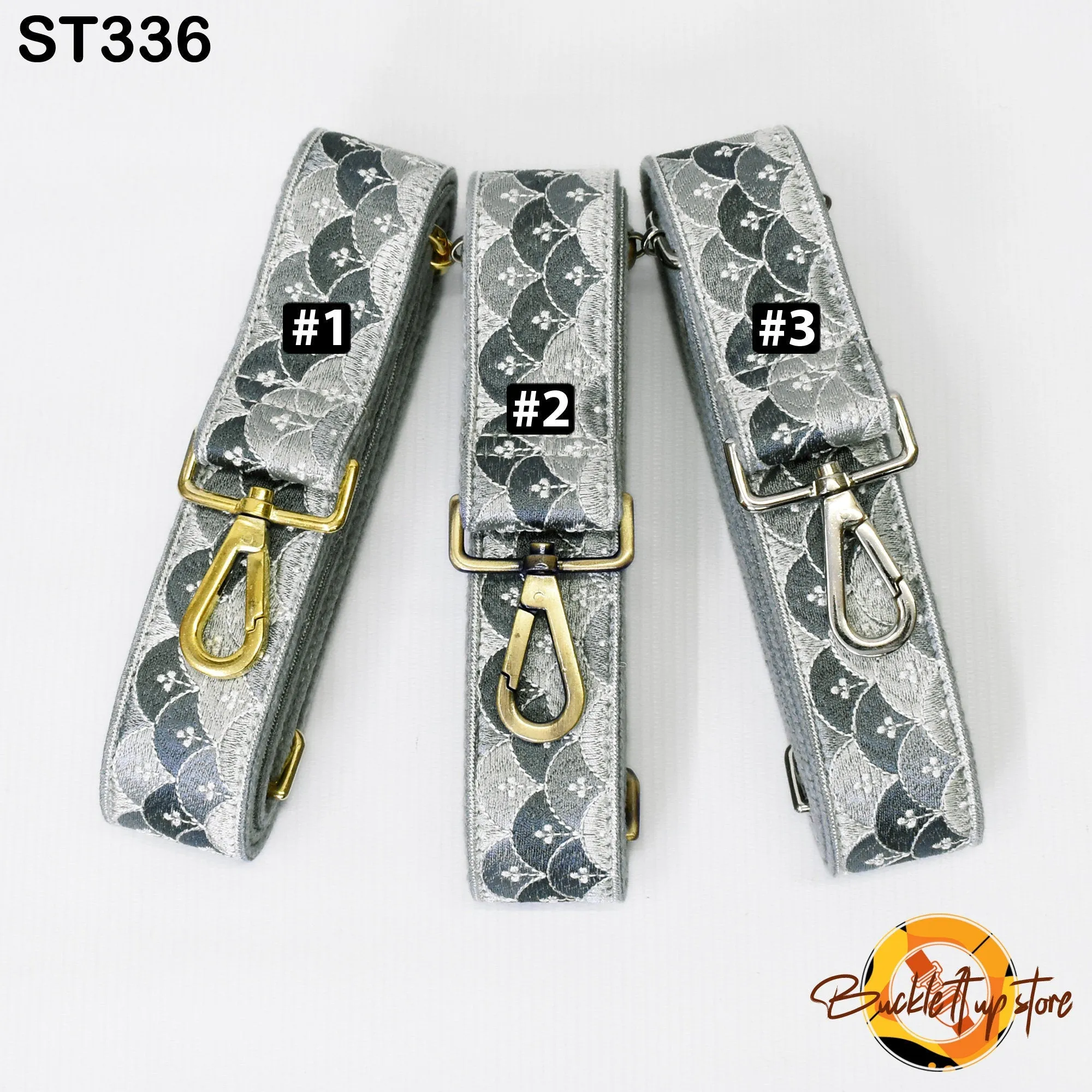 Grey Embroidered Purse Strap Crossbody Strap for Purses Handbag Boho Bag Strap Embroidery Replacement Strap Boho Guitar Strap Gift for her