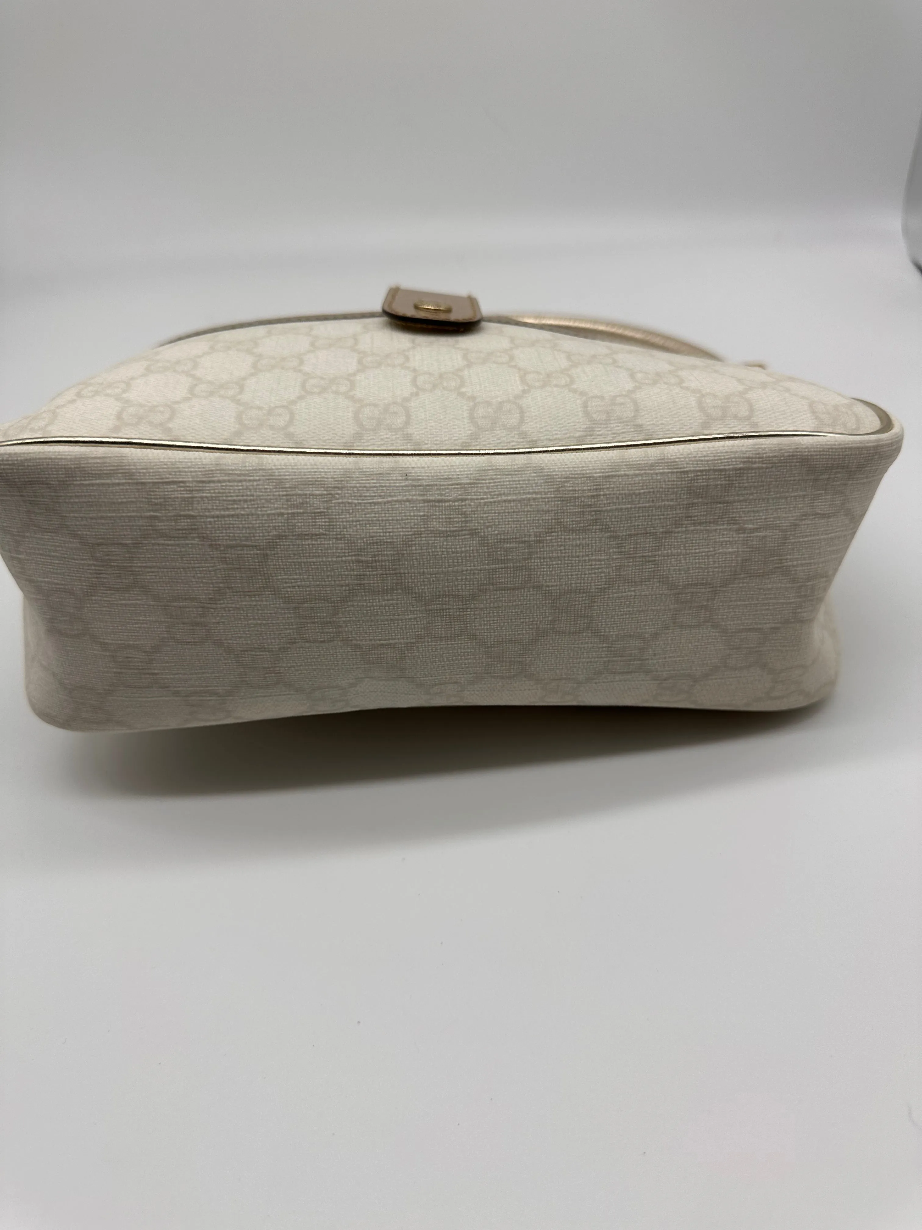 Gucci GG Joy Hobo Bag White and Silver PVC