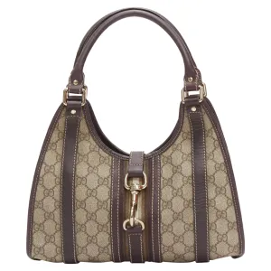 Gucci Joy Hobo Supreme GG Monogram Horsebit Clasp Shoulder Bag