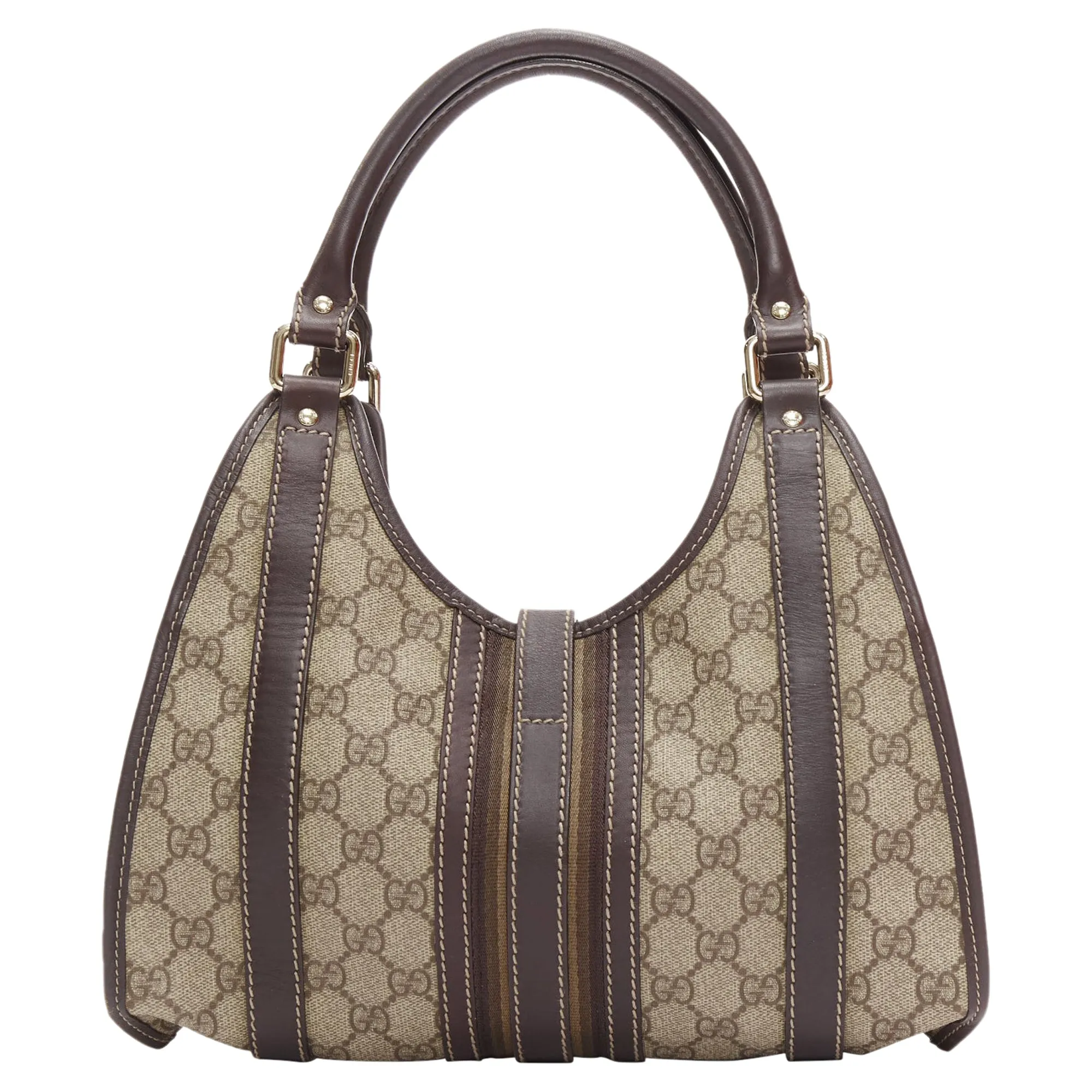 Gucci Joy Hobo Supreme GG Monogram Horsebit Clasp Shoulder Bag