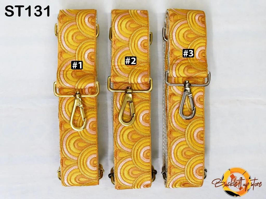 Guitar Strap Crossbody Strap for Purses Embroidered Adjustable Handbag Boho Bag Strap Embroidery Replacement Strap Camera Strap Gift for Mom