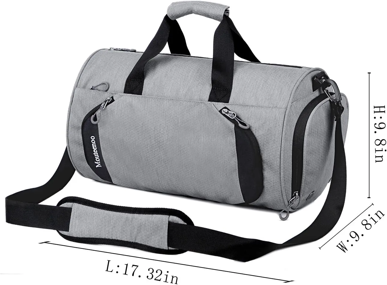 Gym Sports Small Duffel Bag for Men and Women with Shoes Compartment - Mouteenoo
