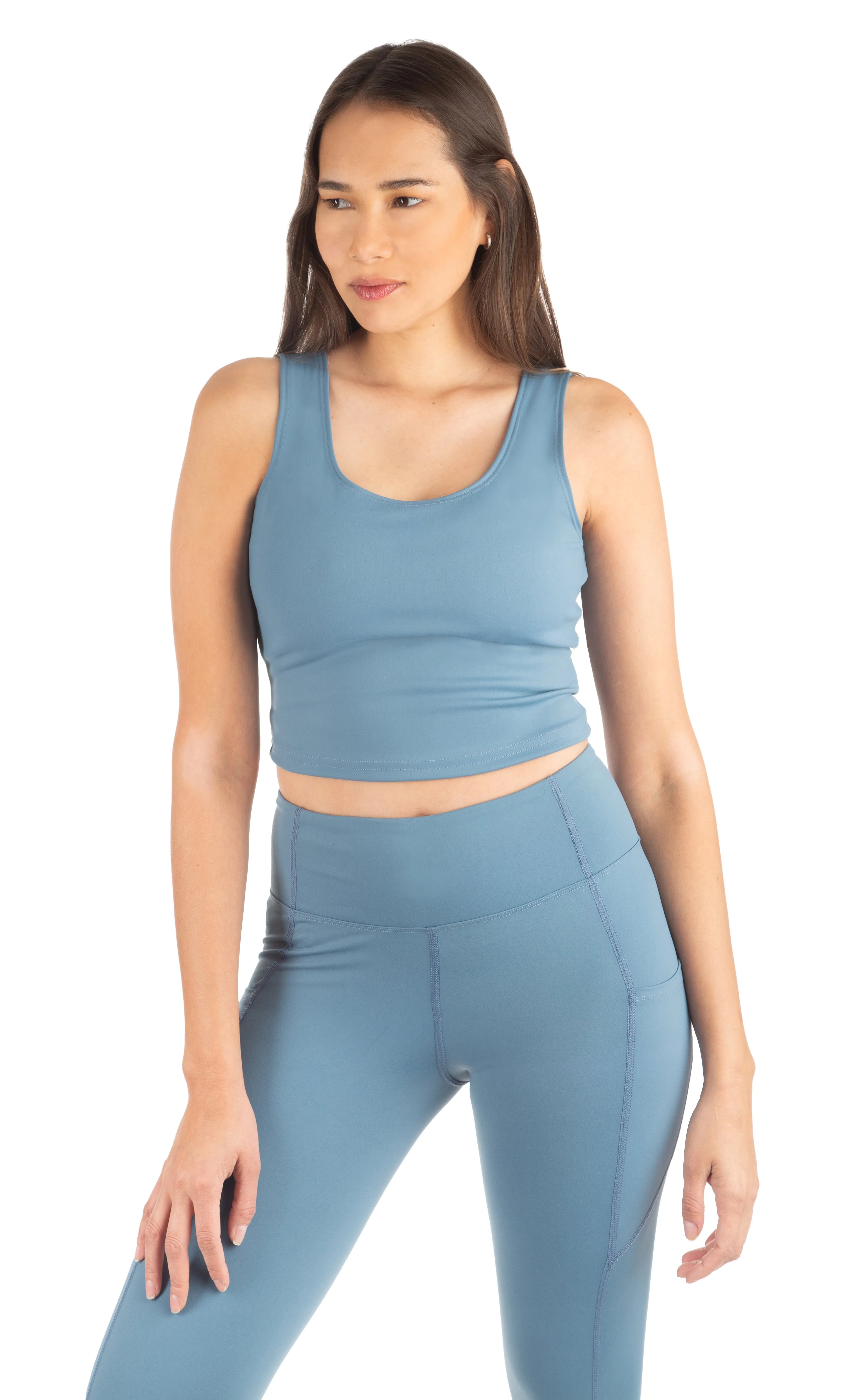 Hamptons Blue Midi Tank // Leggings Set