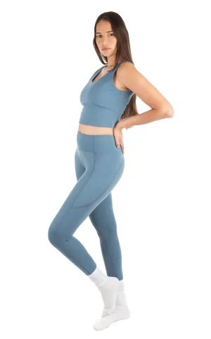 Hamptons Blue Midi Tank // Leggings Set