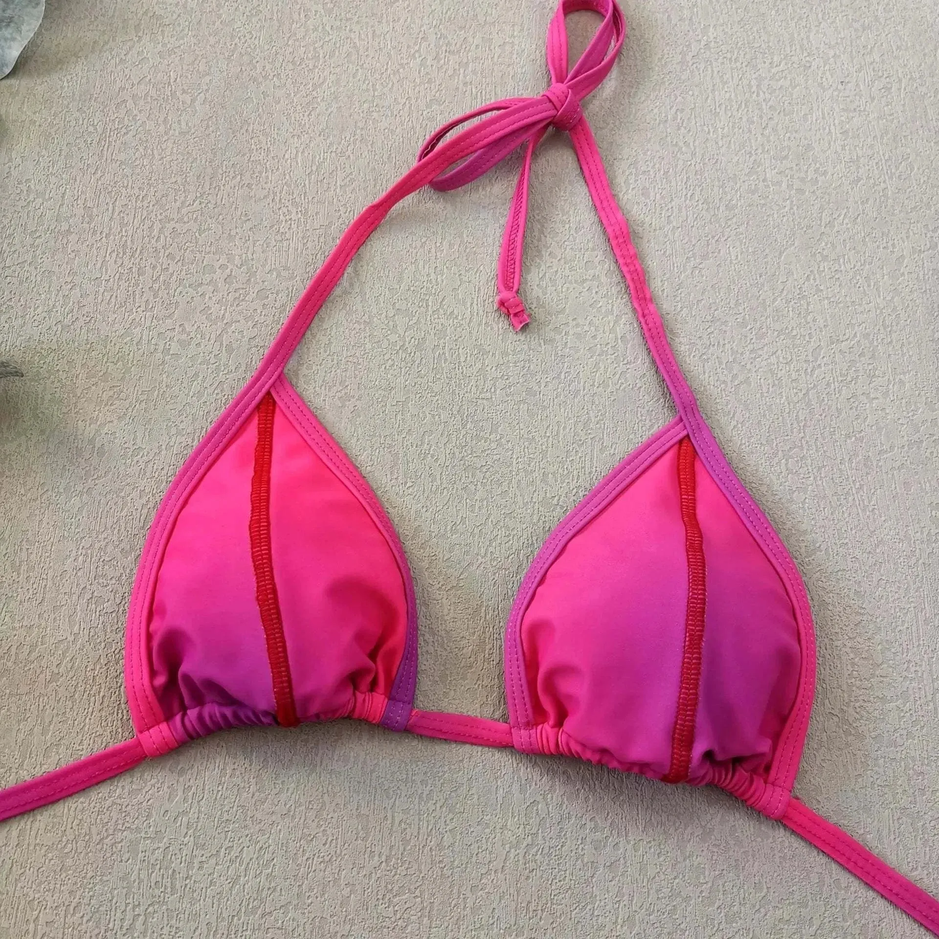 High-line Tie Split Bikini