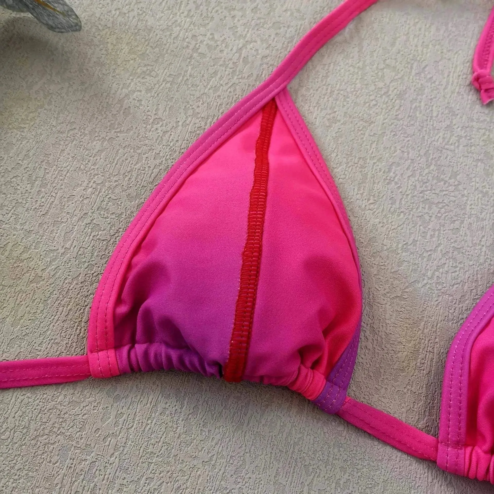 High-line Tie Split Bikini
