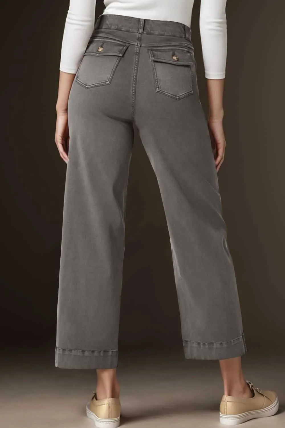 High Waist Jeans with Pockets