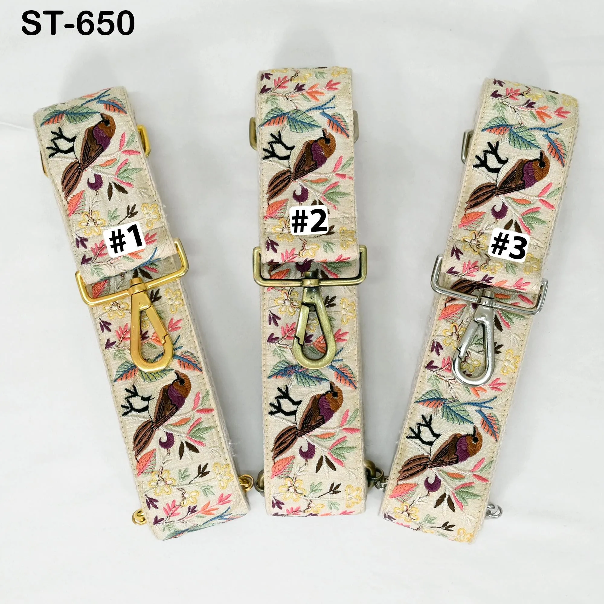Ivory Embroidery Replacement Purse Strap Crossbody Strap for Purses Embroidered Boho Bag Strap Boho Guitar Strap Handbag Strap Gift for her