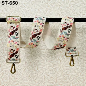 Ivory Embroidery Replacement Purse Strap Crossbody Strap for Purses Embroidered Boho Bag Strap Boho Guitar Strap Handbag Strap Gift for her