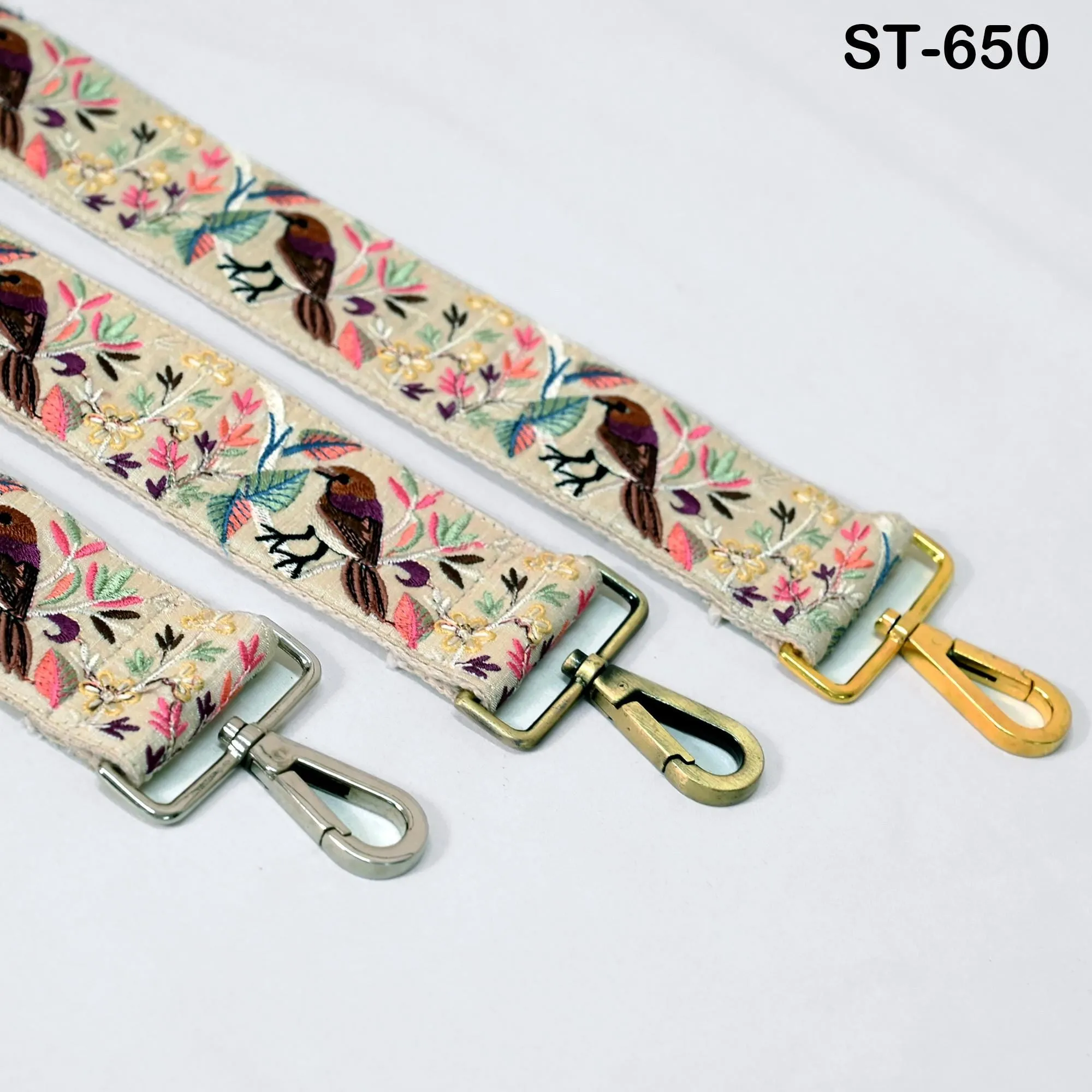 Ivory Embroidery Replacement Purse Strap Crossbody Strap for Purses Embroidered Boho Bag Strap Boho Guitar Strap Handbag Strap Gift for her
