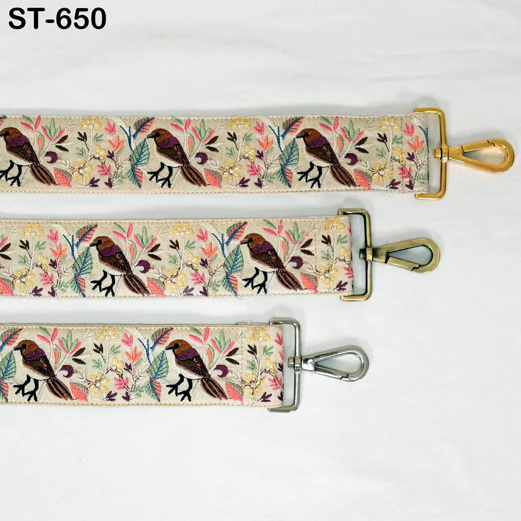 Ivory Embroidery Replacement Purse Strap Crossbody Strap for Purses Embroidered Boho Bag Strap Boho Guitar Strap Handbag Strap Gift for her