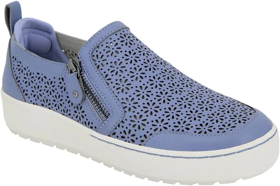 Jambu Womens July Floral Cut Out Slip On Sneakers Shoes Casual - Black