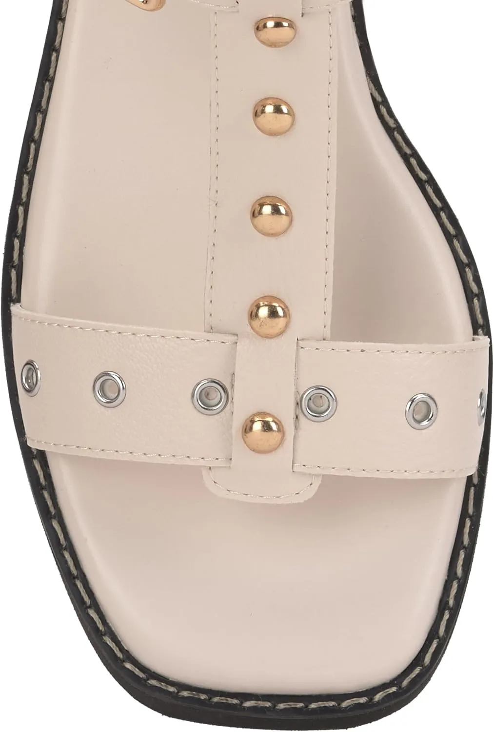 Jessica Simpson Womens Janer Faux Leather Open Toe Flatform Sandals