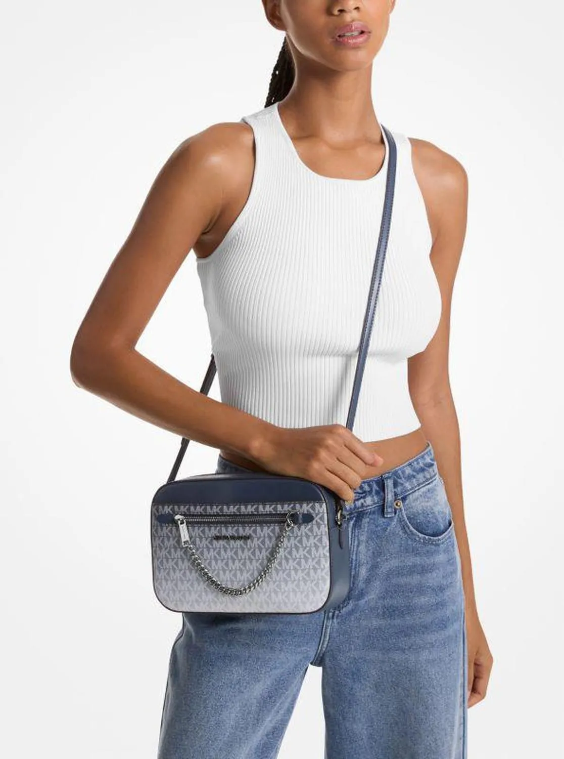 Jet Set Large Ombré Signature Logo Crossbody Body