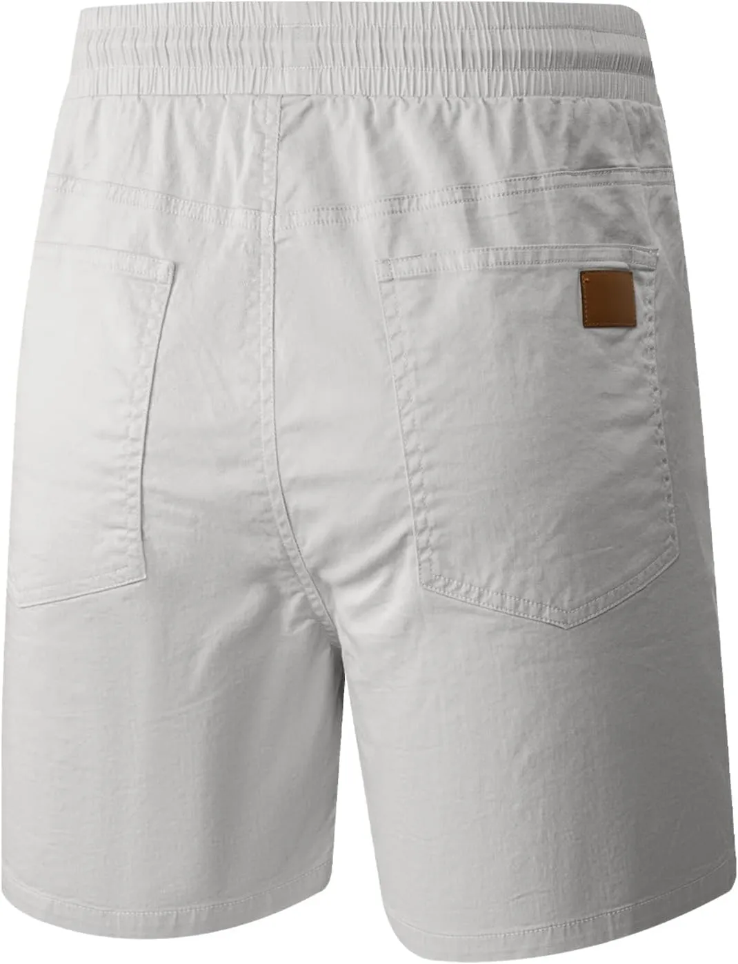 JMIERR Mens Casual Shorts - Cotton Drawstring Summer Beach Stretch Twill Chino Golf Shorts with Pockets