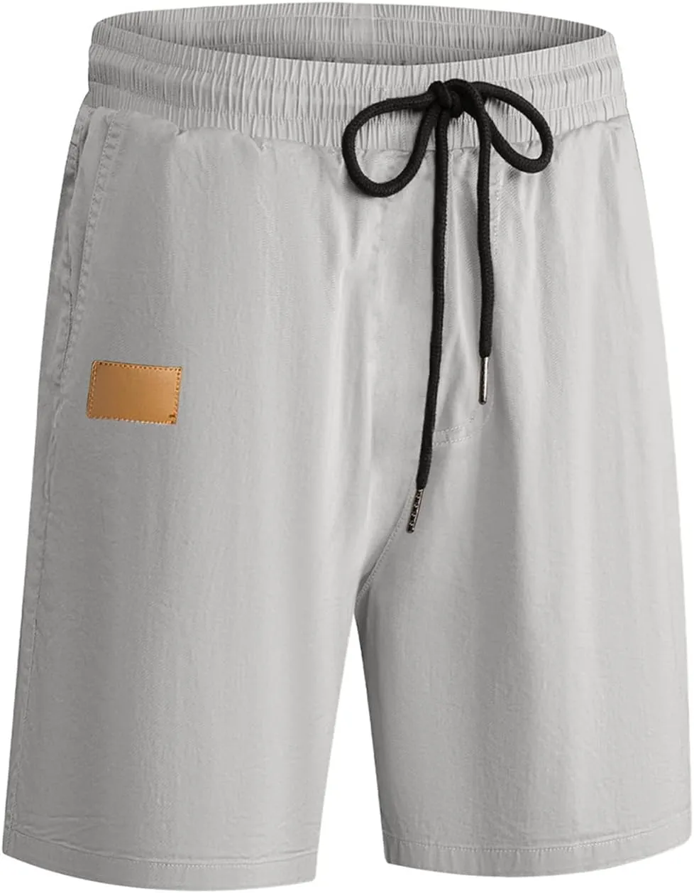 JMIERR Mens Casual Shorts - Cotton Drawstring Summer Beach Stretch Twill Chino Golf Shorts with Pockets