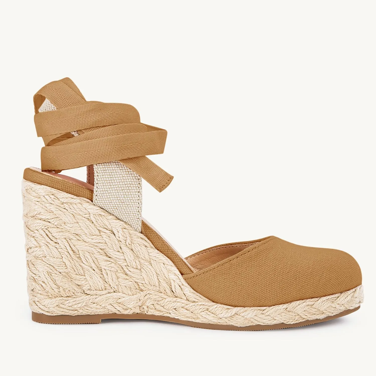Juliet Holy Womens Lace up Espadrilles Closed Toe Wedges Sandals Strappy Slingback Platform Heels