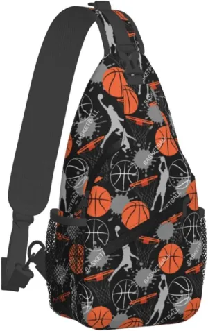Jump dunk basketball Chest Bags Crossbody Sling Bag Shoulder Bag Travel Hiking Daypack For Men Women