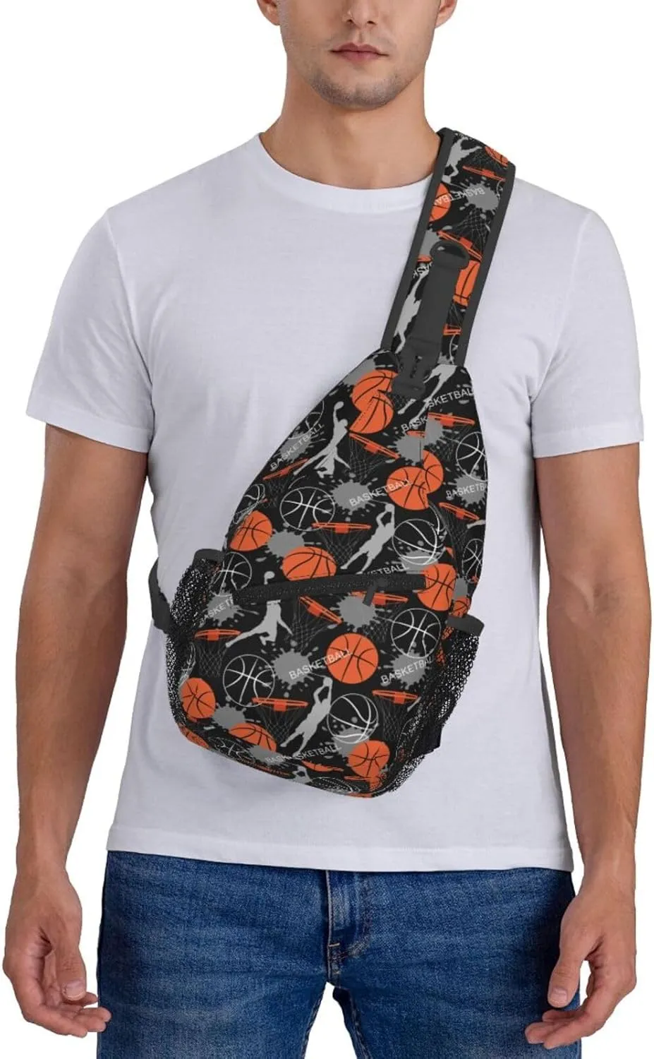 Jump dunk basketball Chest Bags Crossbody Sling Bag Shoulder Bag Travel Hiking Daypack For Men Women