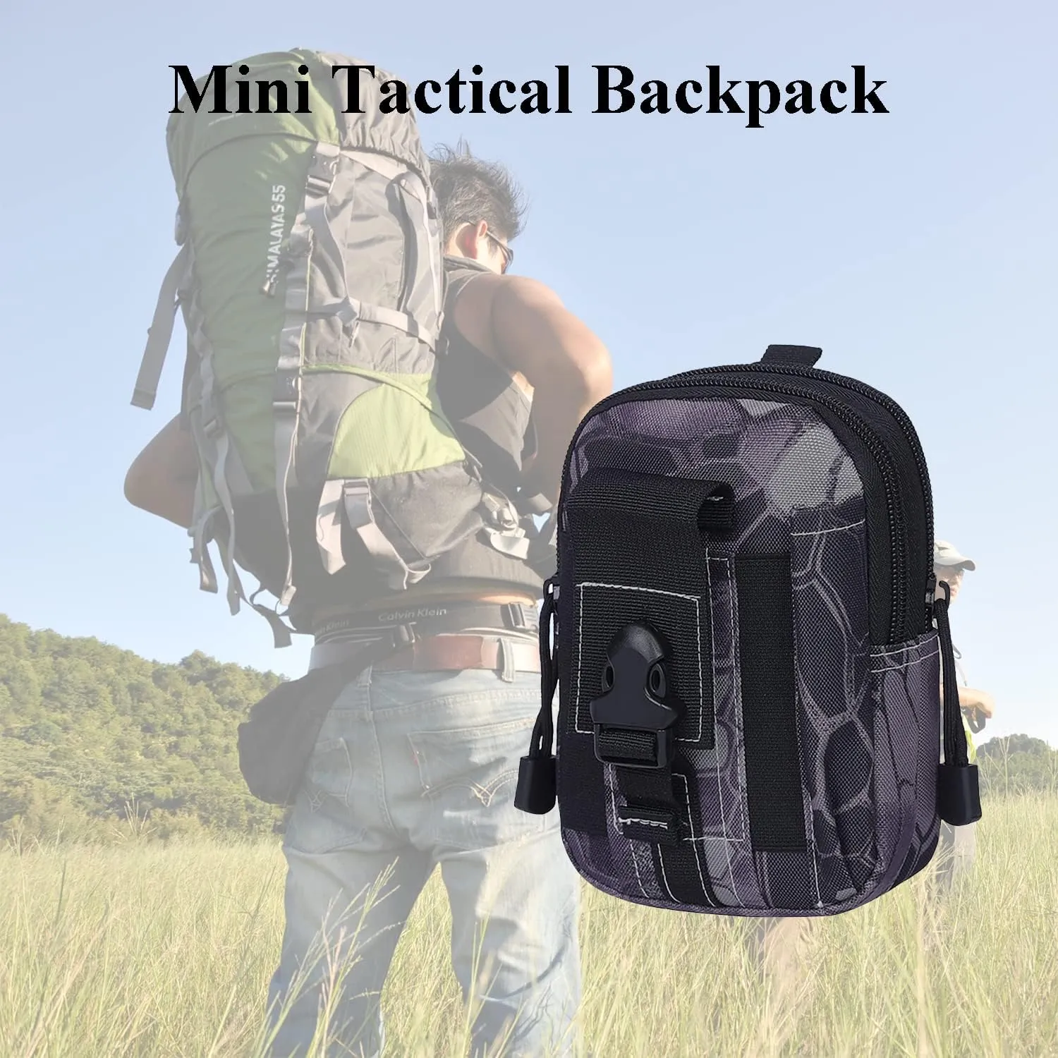 JupiterGear Tactical MOLLE Military Pouch Waist Bag for Hiking, Running and Outdoor Activities